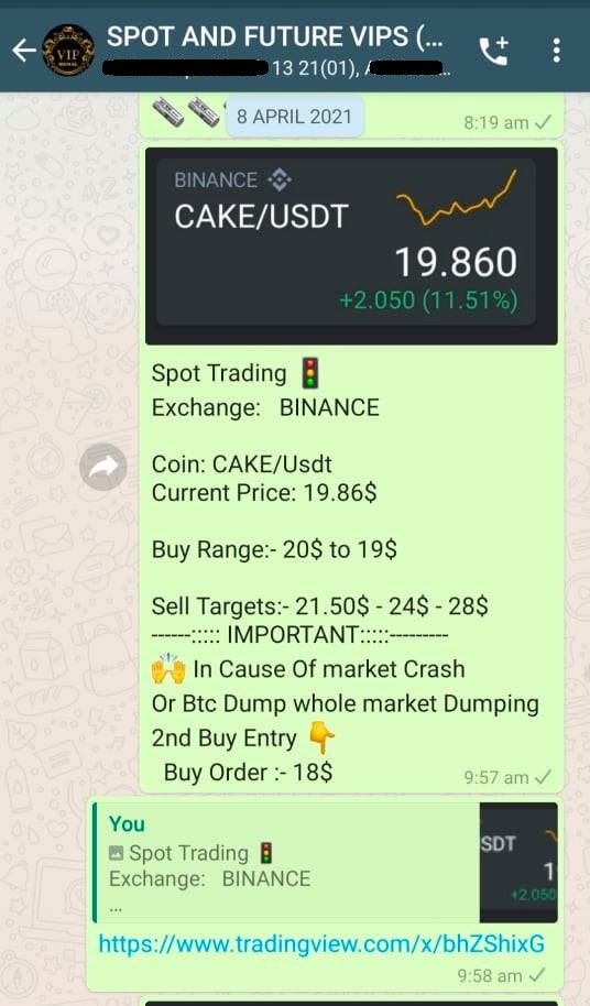 Trading signals whatsapp group