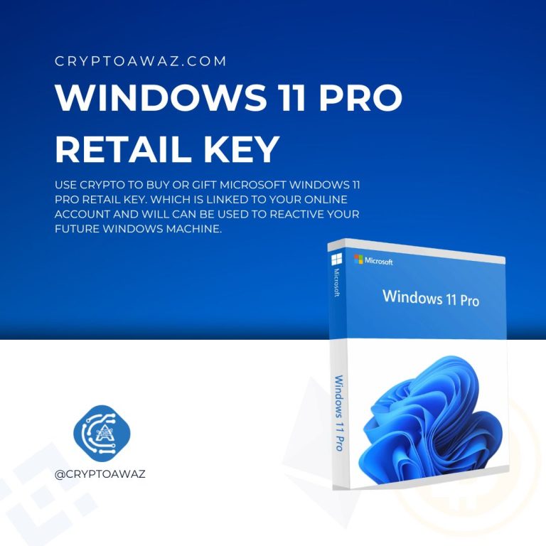 Buy Windows 11 Pro Retail Product Key with Crypto